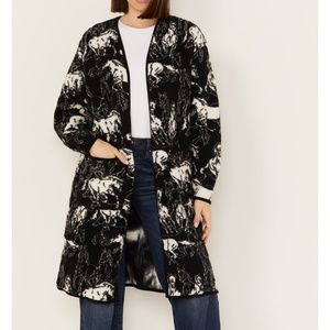 Wrangler women horse Sherpa duster